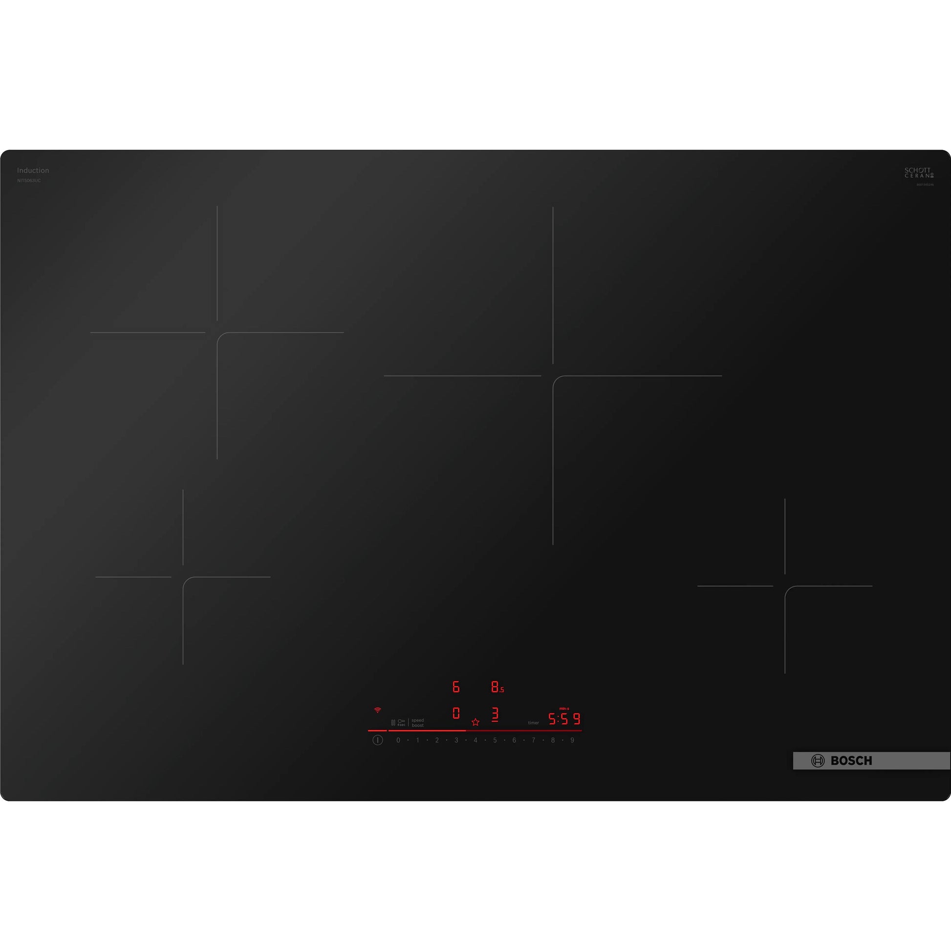 Bosch 30-inch Built-in Induction Cooktop with SpeedBoost® NIT5063UC IMAGE 2