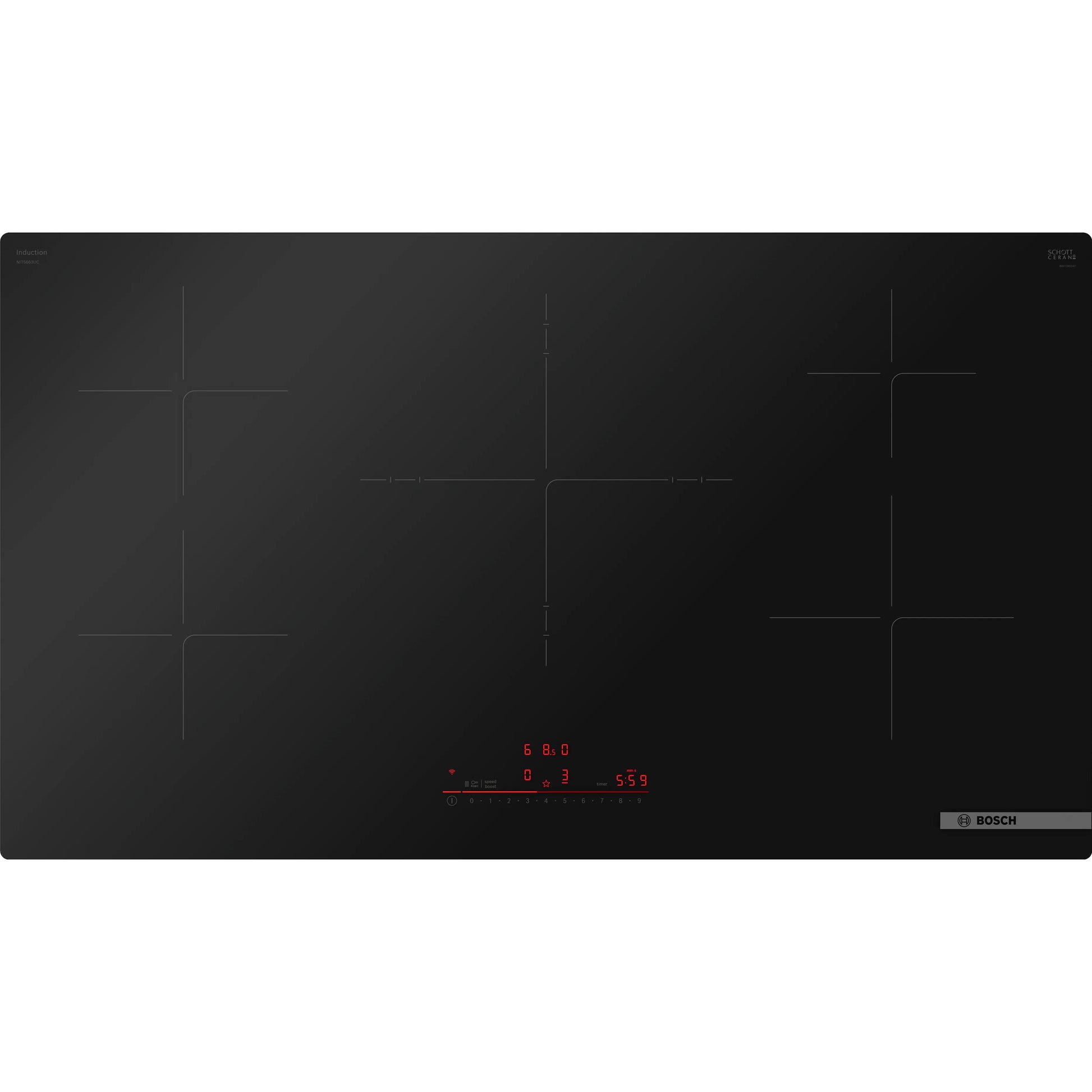 Bosch 36-inch Built-in Induction Cooktop with SpeedBoost® NIT5663UC IMAGE 2
