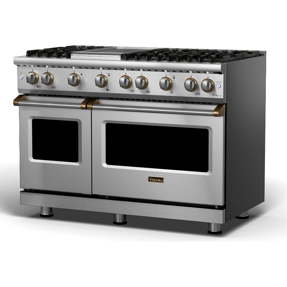 Viking 48-inch Freestanding Gas Range with VariSimmer™ VGR548-6GSSBBLP IMAGE 1