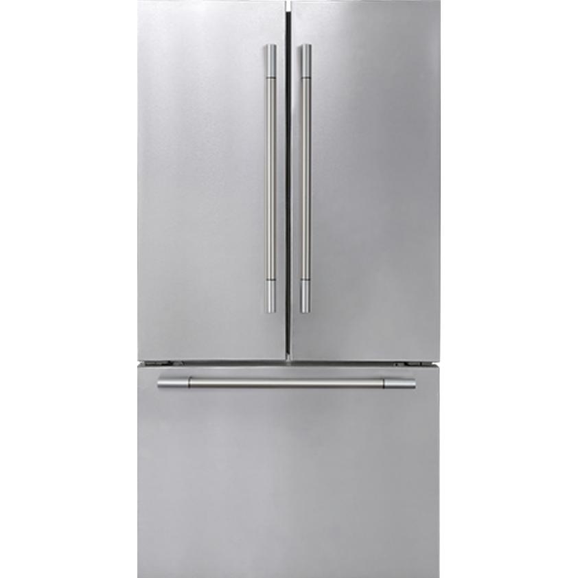 Fulgor Milano 36-inch, 20.2 cu. ft. Counter-Depth French 3-Door Refrigerator with Interior Ice Maker and Water Dispenser FM6FBM36SS IMAGE 1