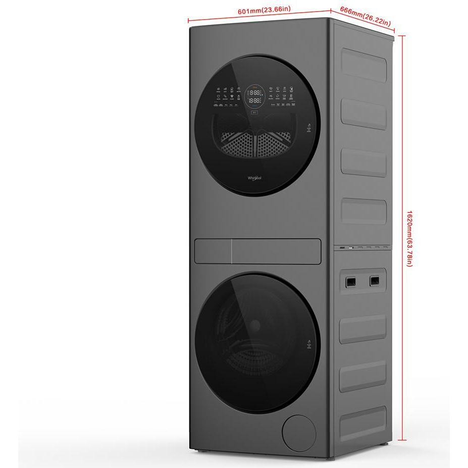 Whirlpool 24-in Compact Front Load Ventless Heat Pump Laundry Tower YWFH5424SJ IMAGE 7