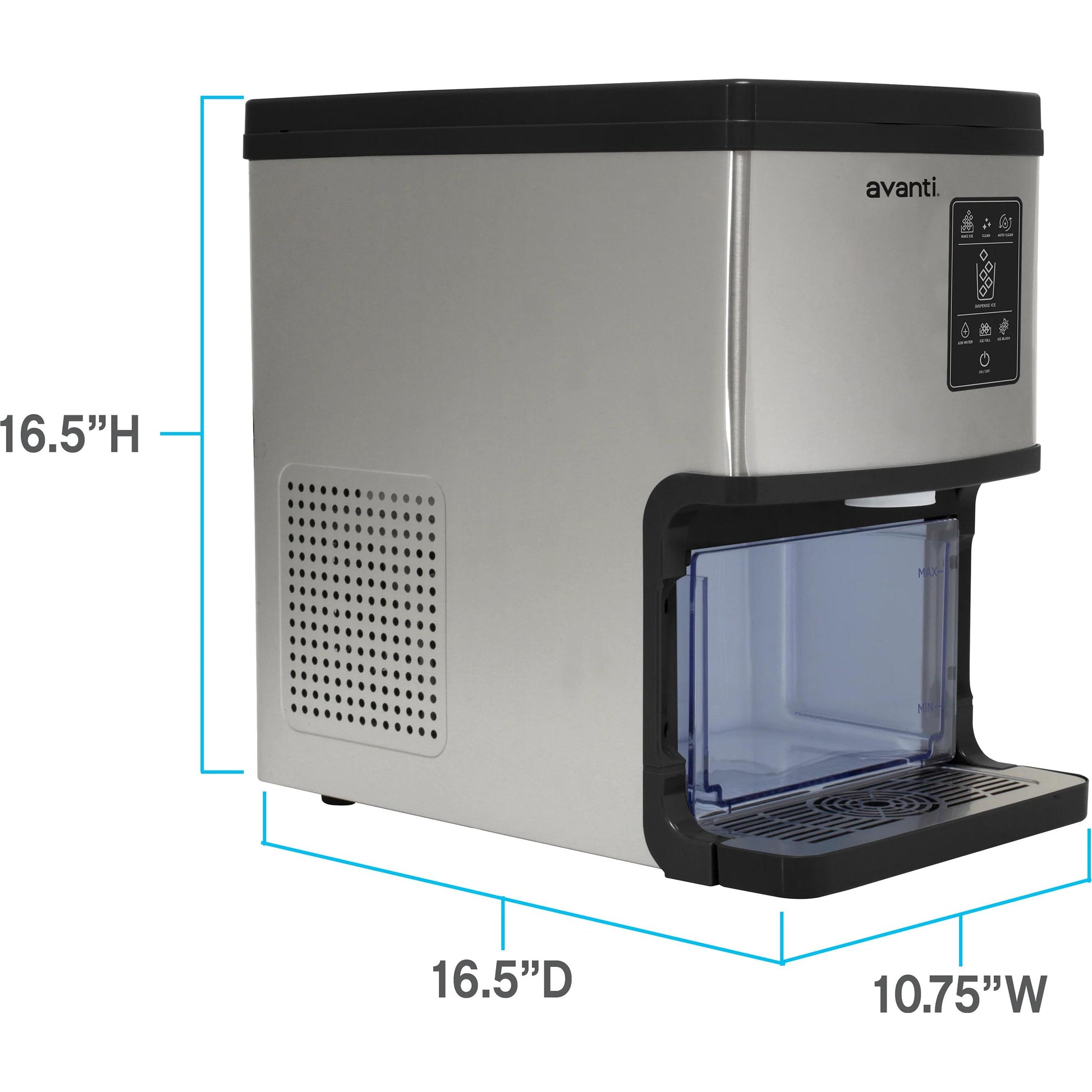 Avanti Digital Nugget Ice Maker with Dispenser NIMDTS3326S-IS IMAGE 5