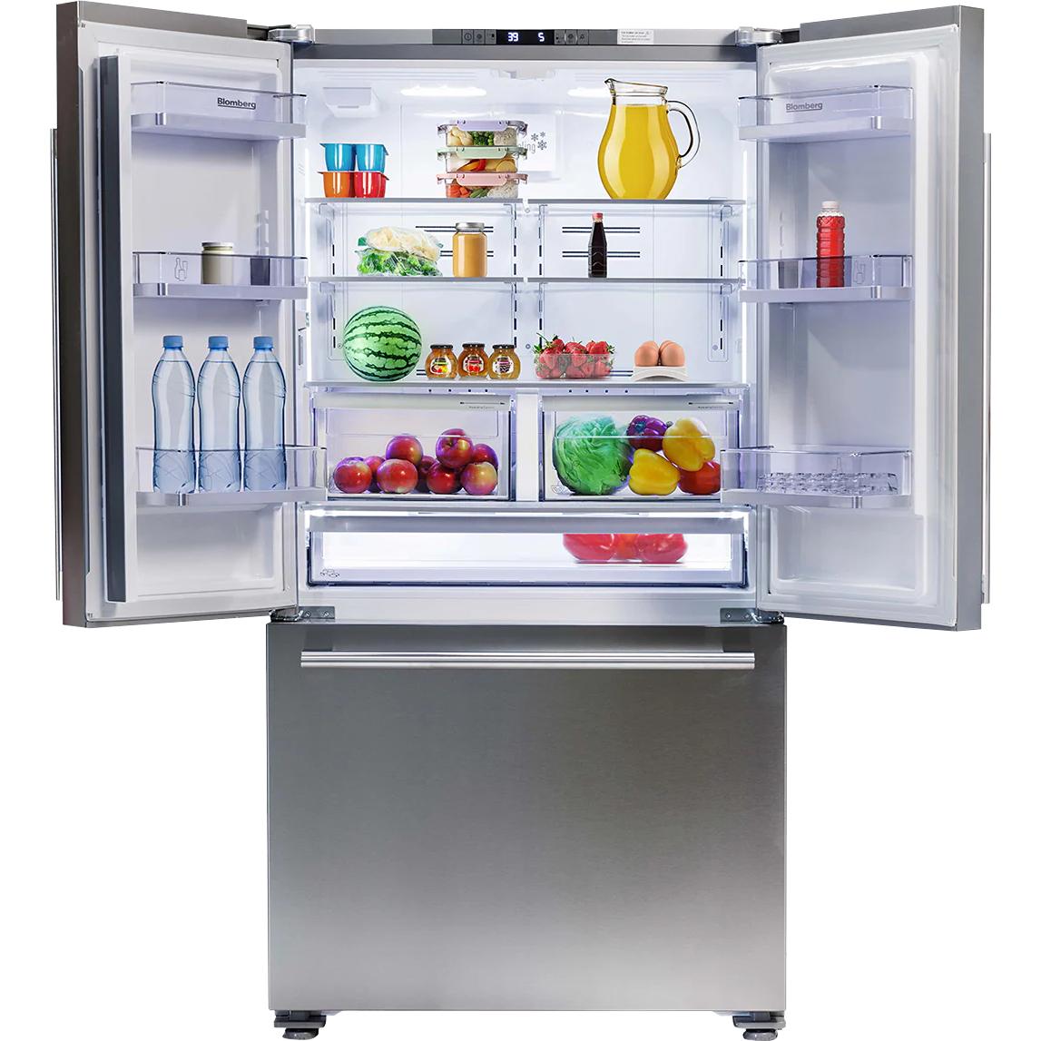 Blomberg 36-inch, 19.8 cu. ft. Counter-Depth French 3-Door Refrigerator with Interior Water Dispenser BRFD2230XSS2 IMAGE 2