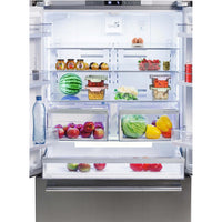 Blomberg 36-inch, 19.8 cu. ft. Counter-Depth French 3-Door Refrigerator with Interior Water Dispenser BRFD2230XSS2 IMAGE 4