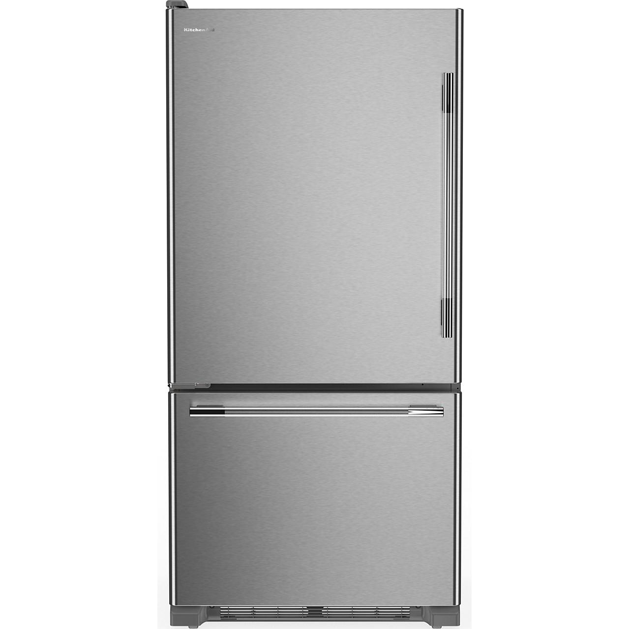 KitchenAid 33-inch, 22 cu. ft. Freestanding Bottom Freezer Refrigerator KRBL133SPS IMAGE 1