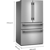 KitchenAid 36-inch, 30 cu. ft. French 3-Door Refrigerator with Interior Water Dispenser and Ice Maker KRMF336SPS IMAGE 10