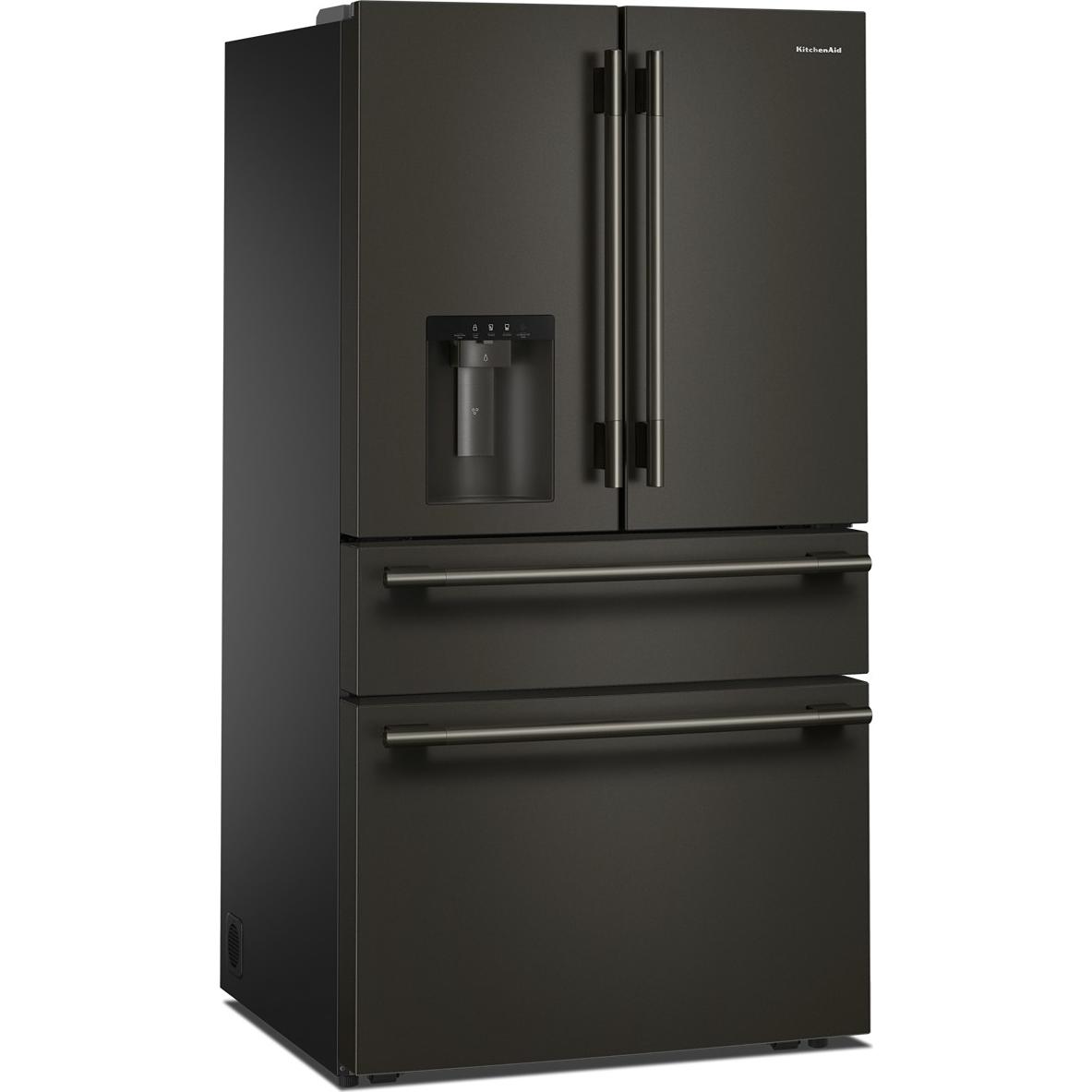 KitchenAid 36-inch, 29.51 cu. ft. Freestanding French 4-Door Refrigerator with Water and Ice Dispensing System KRMF436SBE IMAGE 3