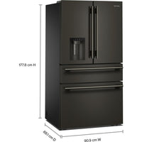 KitchenAid 36-inch, 29.51 cu. ft. Freestanding French 4-Door Refrigerator with Water and Ice Dispensing System KRMF436SBE IMAGE 7