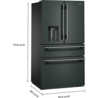 KitchenAid 36-inch, 29.51 cu. ft. Freestanding French 4-Door Refrigerator with Water and Ice Dispensing System KRMF436SJP IMAGE 4