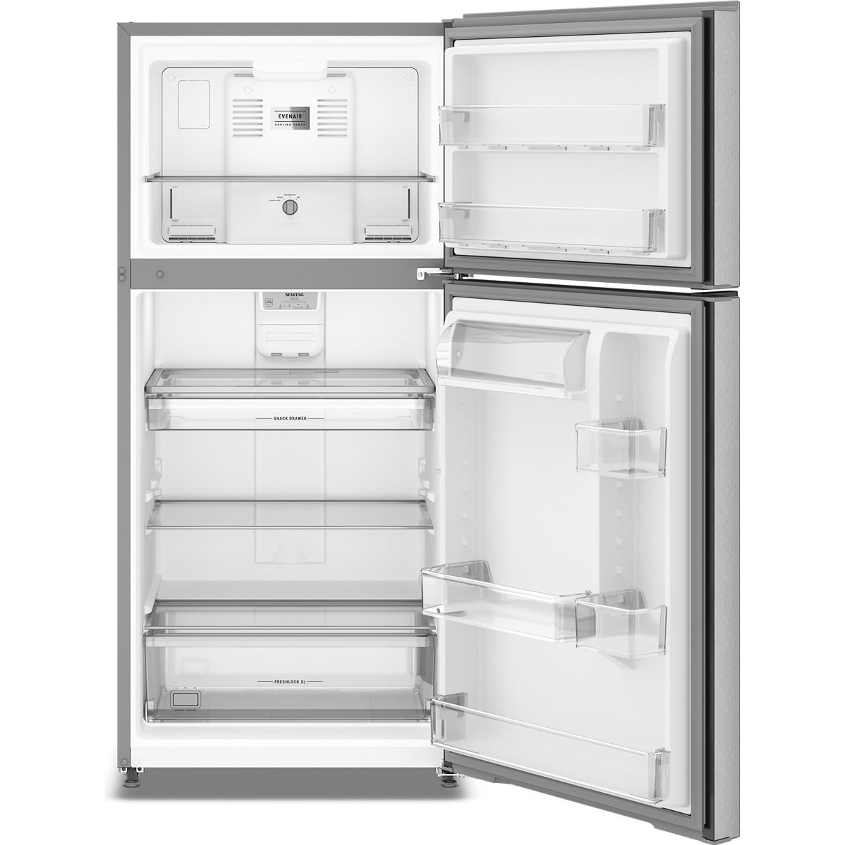 Maytag 30-inch, 19 cu. ft. Freestanding Top Freezer Refrigerator with EvenAir™ Cooling Tower MRTX5119SZ IMAGE 2