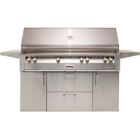 Alfresco Luxury Gas Grill with Deluxe Cart - Natural Gas ALXE-56BFGC-NG IMAGE 1