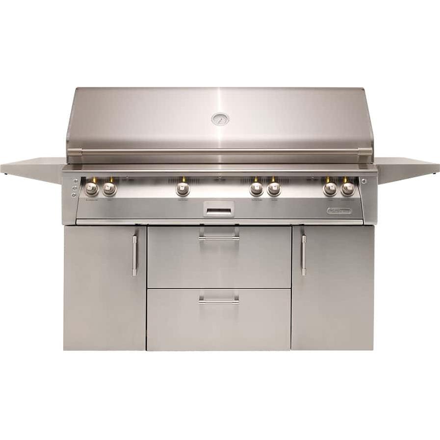 Alfresco Luxury Gas Grill with Deluxe Cart - Natural Gas ALXE-56BFGC-NG IMAGE 1