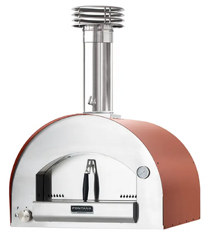 Fontana Forni Propane and Wood Napoli Countertop Outdoor Pizza Oven FTNAP-H-R
