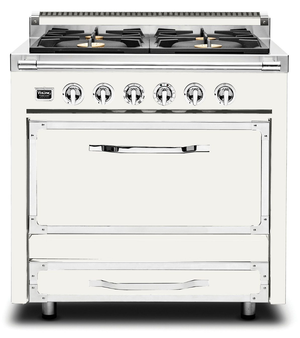 Viking 36-inch Freestanding Dual Fuel Range with 4 Burners CTVDR361-4BPW