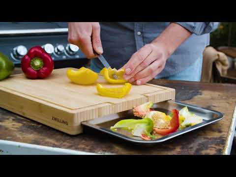 Zwilling BBQ+ Cutting Board with Tray 39cm x 39cm Bamboo 1026185 EXTERNAL_VIDEO 1