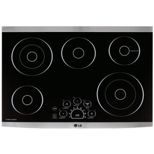 LG 30-inch Built-In Electric Cooktop with SmoothTouch™ Controls LSCE305ST IMAGE 1