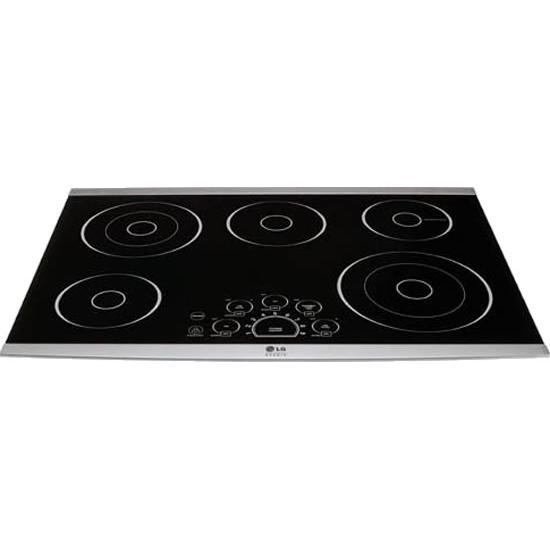 LG 30-inch Built-In Electric Cooktop with SmoothTouch™ Controls LSCE305ST IMAGE 2