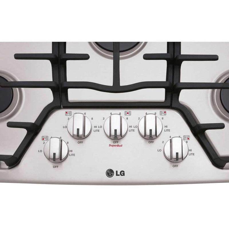 LG 30-inch Built-in Gas Cooktop with SuperBoil™ Burner LCG3011ST IMAGE 3