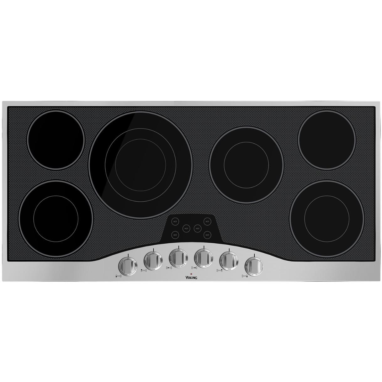 Viking 45-inch Built-in Electric Cooktop with QuickCook™ Surface Elements RVEC345-6BSB IMAGE 1