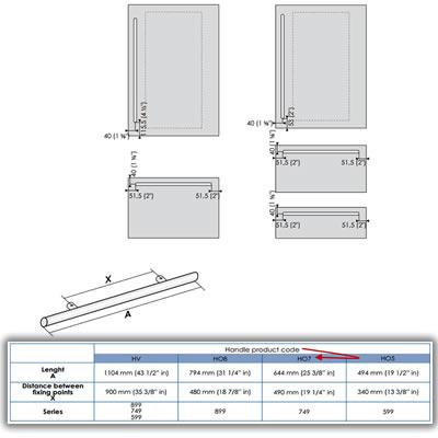 Fhiaba Refrigeration Accessories Handle HO7 IMAGE 2