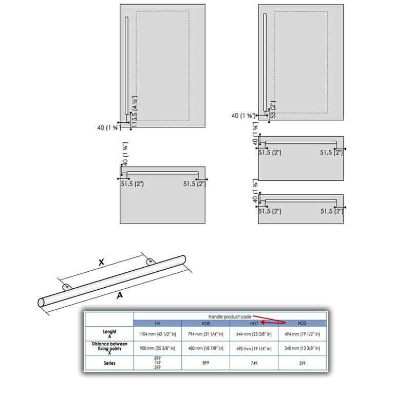 Fhiaba Refrigeration Accessories Handle HO7 IMAGE 3