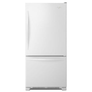 Whirlpool 33-inch, 22 cu. ft. Bottom Freezer Refrigerator with Icemaker WRB322DMBW IMAGE 1