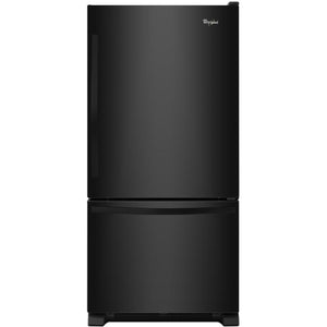 Whirlpool 33-inch, 22 cu. ft. Bottom Freezer Refrigerator with Icemaker WRB322DMBB IMAGE 1