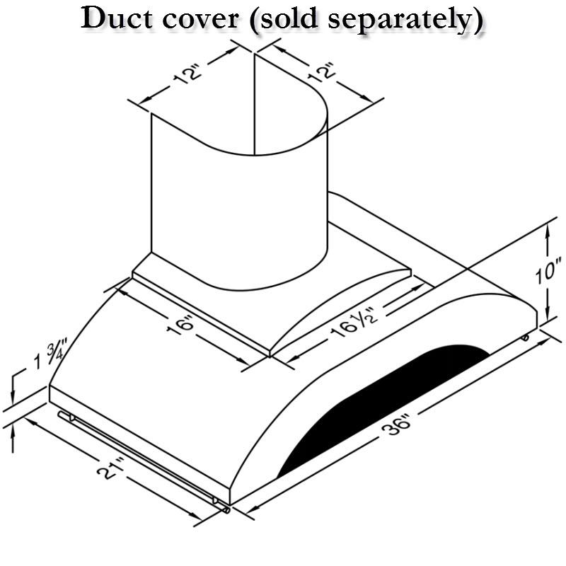 Vent-A-Hood Ventilation Range Hoods GTH-K36SS IMAGE 2
