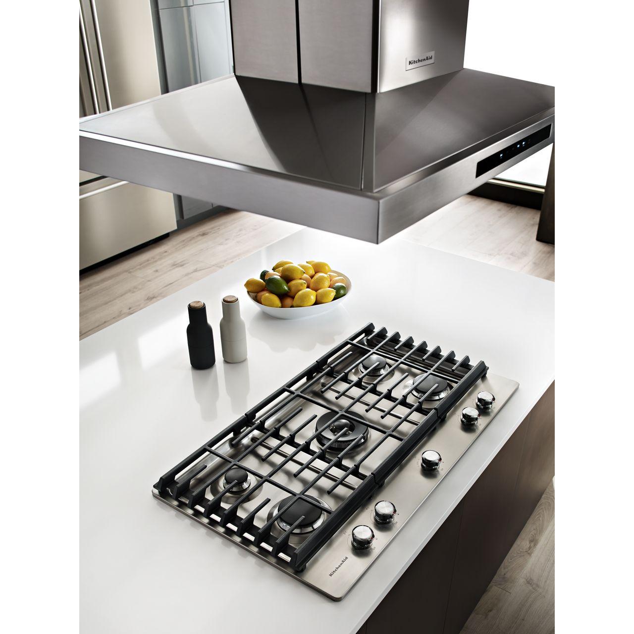 KitchenAid 30-inch Built-In Gas Cooktop with Even-Heat™ Burner KCGS550ESS IMAGE 13