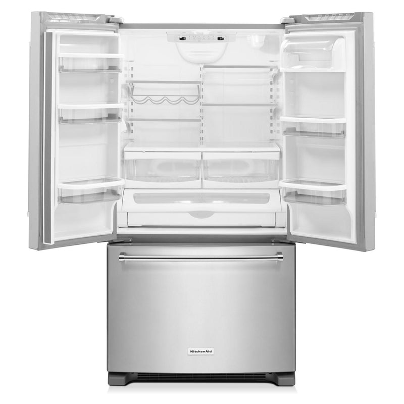 KitchenAid 36-inch, 25 cu.ft. Freestanding French 3-Door Refrigerator with ExtendFresh™ Plus Temperature Management System KRFF305ESS IMAGE 2