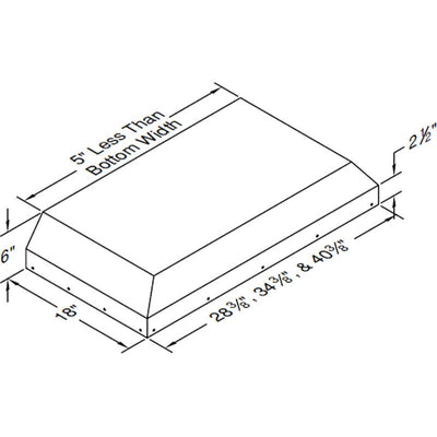 Vent-A-Hood Ventilation Accessories Trim Kits TKK28SLDGS IMAGE 1