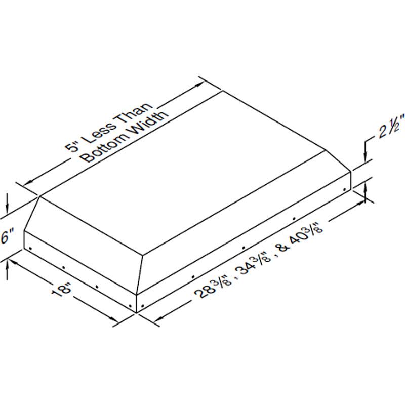 Vent-A-Hood Ventilation Accessories Trim Kits TKK40SLDWH IMAGE 1
