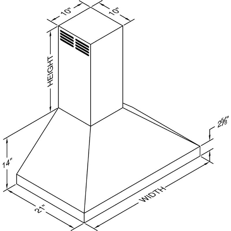 Vent-A-Hood Ventilation Range Hoods PDAH14-K42SS IMAGE 3