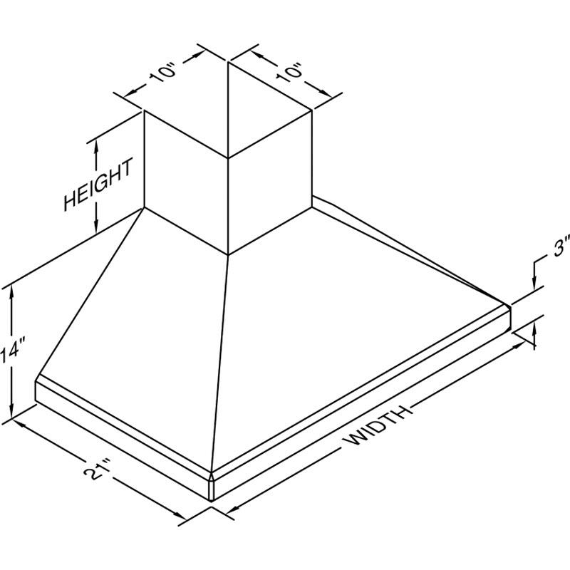 Vent-A-Hood Ventilation Range Hoods SLDH14-136WH IMAGE 2