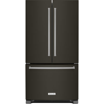 KitchenAid 36-inch, 22 cu.ft. Counter-Depth French 3-Door Refrigerator with Interior Water Dispenser KRFC302EBS IMAGE 1