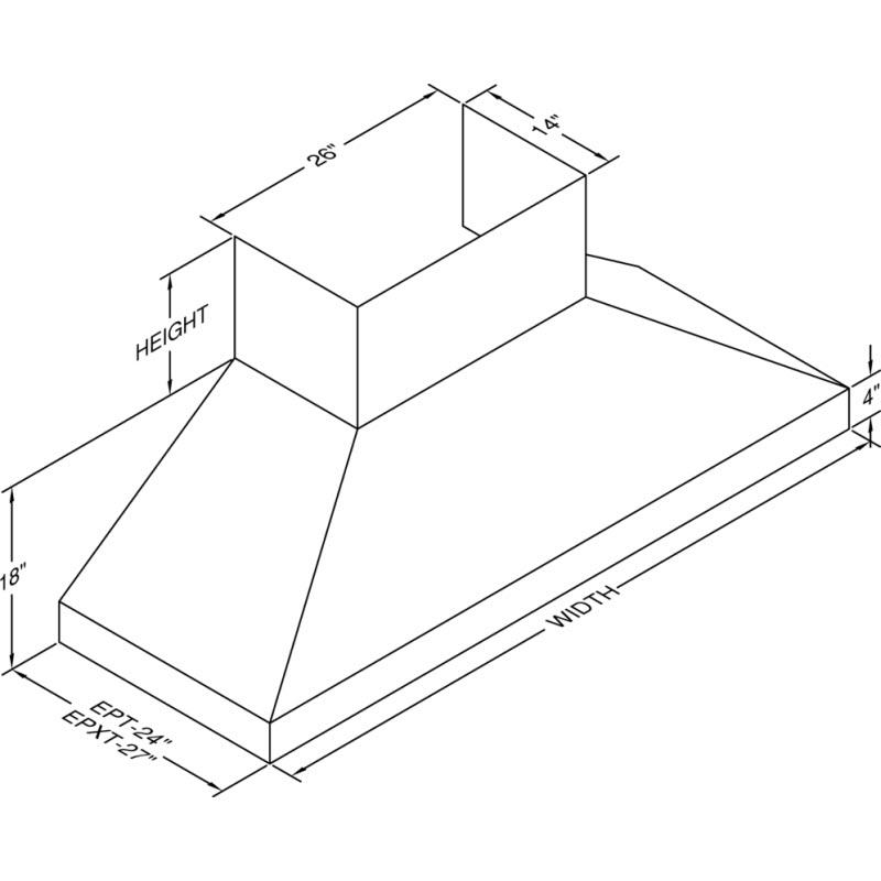 Vent-A-Hood Ventilation Range Hoods EPXTH18-342SS IMAGE 2