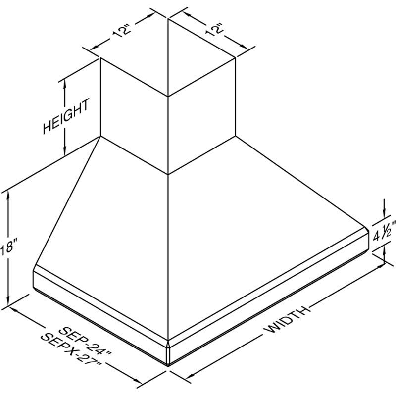 Vent-A-Hood Ventilation Range Hoods SEPXH18-236SS IMAGE 2