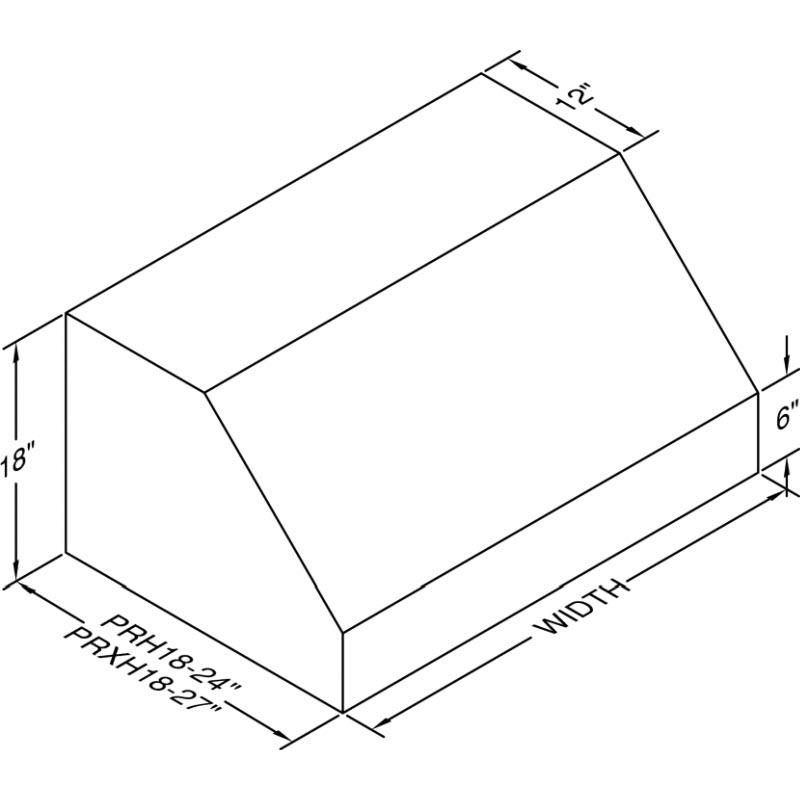 Vent-A-Hood Ventilation Range Hoods PRXH18-M36SS IMAGE 2