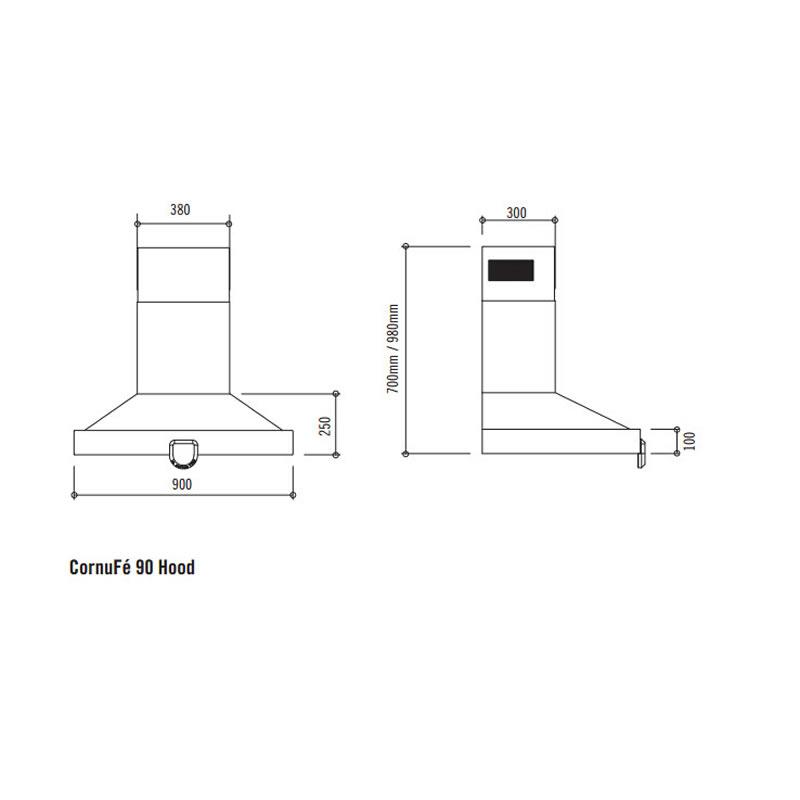 La Cornue 35-inch Wall Mount Range Hood HCI9 CornuFé 90 IMAGE 4