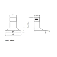 La Cornue 35-inch Wall Mount Range Hood HCI9 CornuFé 90 IMAGE 4