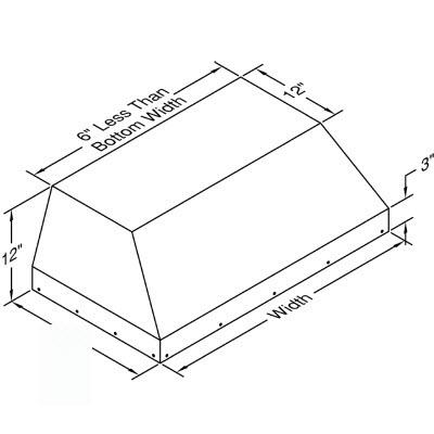 Vent-A-Hood Ventilation Hood Inserts BH228SLDSS-16 IMAGE 3
