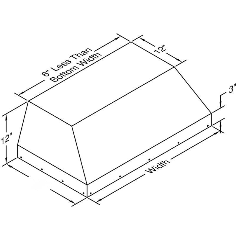 Vent-A-Hood Ventilation Hood Inserts BH234SLDSS-18 IMAGE 3