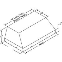 Vent-A-Hood Ventilation Hood Inserts BH234SLDSS-18 IMAGE 3