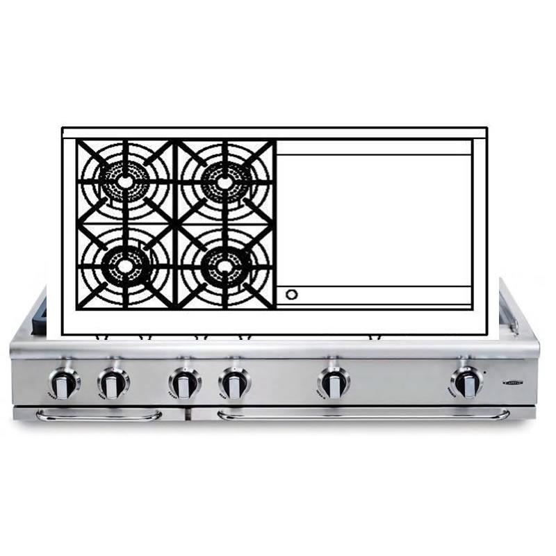 Capital Cooktops Gas GRT484G-L IMAGE 1