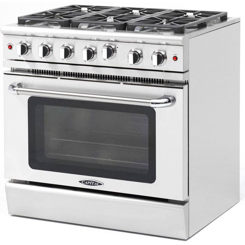 Capital 36-inch Freestanding Gas Range with Convection Technology MCR366-L IMAGE 2