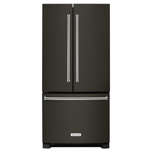 KitchenAid 33-inch, 22 cu. ft. Freestanding French 3-Door Refrigerator with Internal Water Dispenser KRFF302EBS IMAGE 1