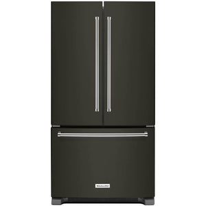 KitchenAid 36-inch, 25 cu.ft. Freestanding French 3-Door Refrigerator with ExtendFresh™ Plus Temperature Management System KRFF305EBS IMAGE 1