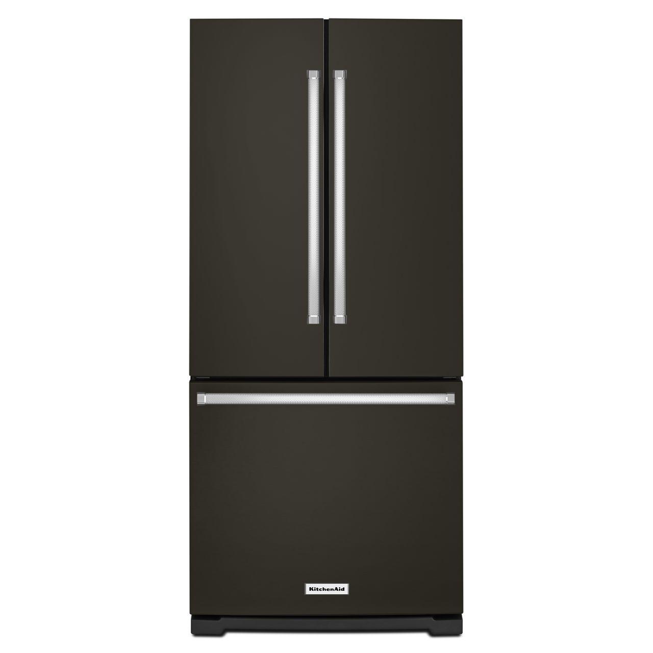 KitchenAid 31-inch, 19.68 cu. ft. French 3-Door Refrigerator with Ice and Water KRFF300EBS IMAGE 1