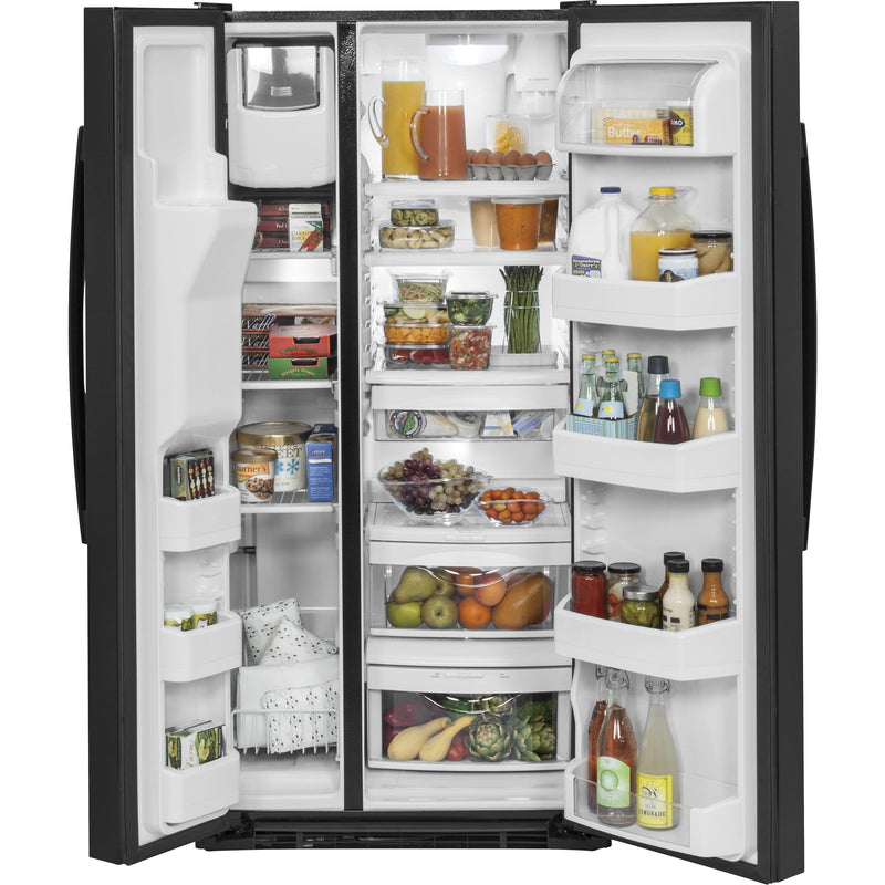 GE 33-inch, 23.2 cu. ft. Side-by-Side Refrigerator with Ice and Water GSS23GGKBB IMAGE 3