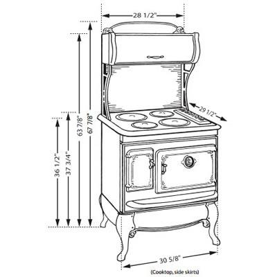 Elmira Stove Works 30-inch Freestanding Electric Range 1850-ST-C-R IMAGE 3